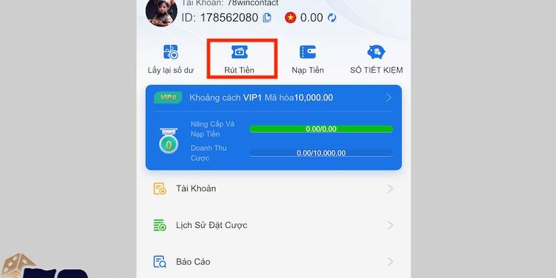Các bước rút tiền 78Win chuẩn xác dành cho cược thủ
